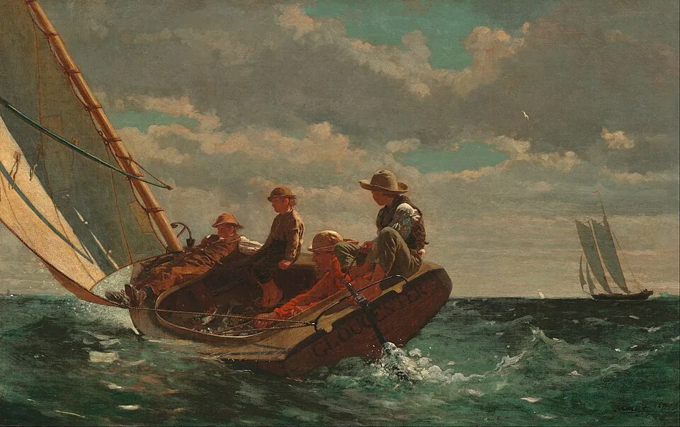 Breezing Up (A Fair Wind), Winslow Homer, 1873 to 1876