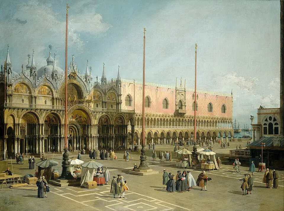 The Square of Saint Mark's, Venice, Canaletto, 1742 to 1744