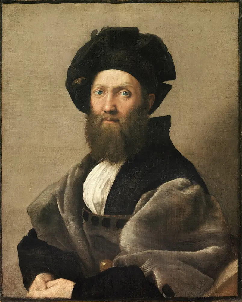Portrait of Baldassare Castiglione, Raphael, about 1514 to 1515