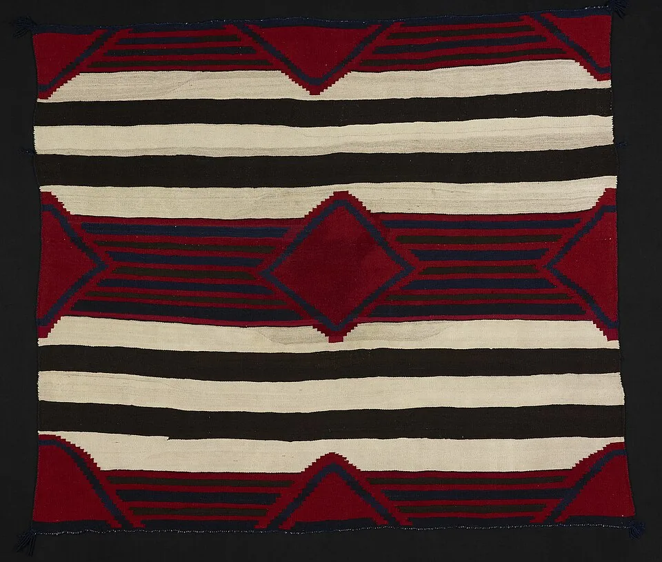Chief's Blanket, Third Phase, Navajo (Diné) weaver, about 1855 to 1865