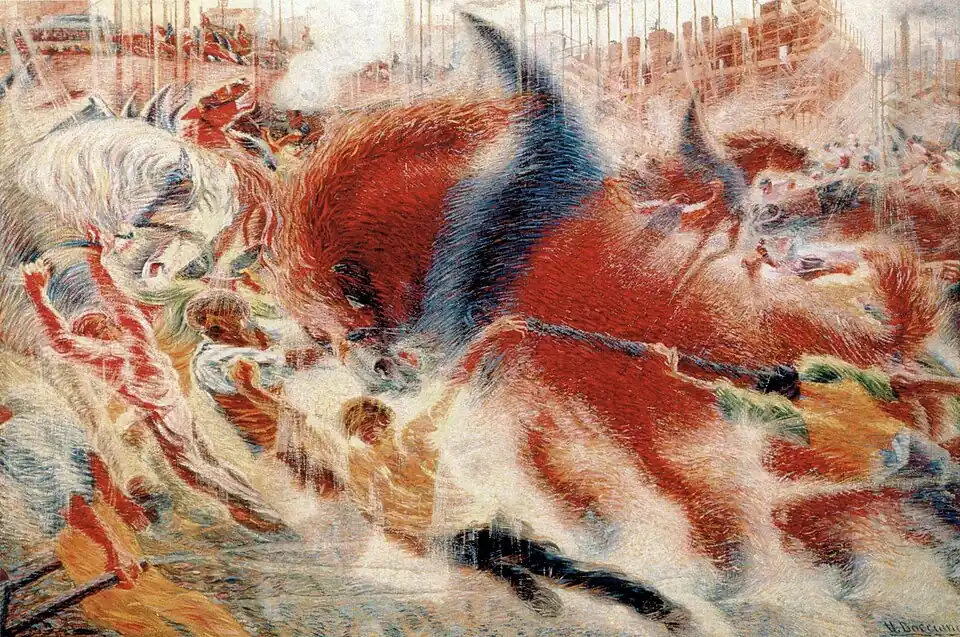 The City Rises, Umberto Boccioni, 1910