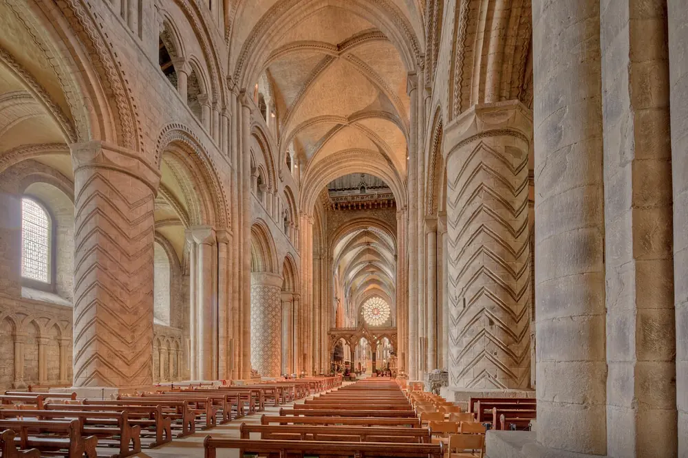 Nave of Durham Cathedral, Romanesque (Norman), 1093 to 1133