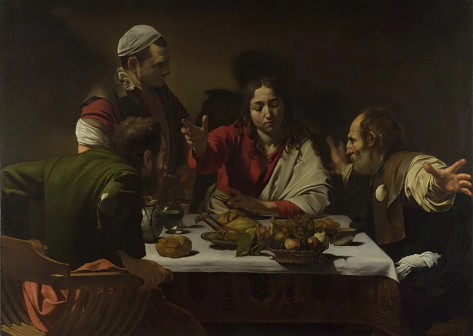 The Supper at Emmaus, Caravaggio, 1601