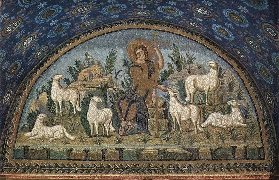 Good Shepherd Mosaic, Mausoleum of Galla Placidia, Early Christian, about AD 425 to 450