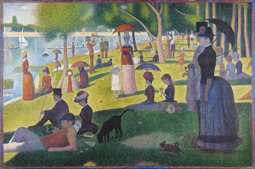 A Sunday on La Grande Jatte, Georges Seurat, 1884 to 1886