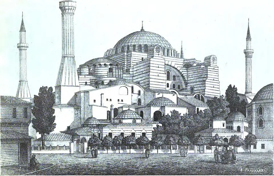 Hagia Sophia, Anthemius of Tralles and Isidore of Miletus, AD 532 to 537