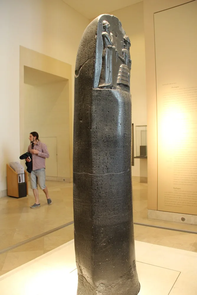Law Code Stele of Hammurabi, Babylonian, about 1750 BC