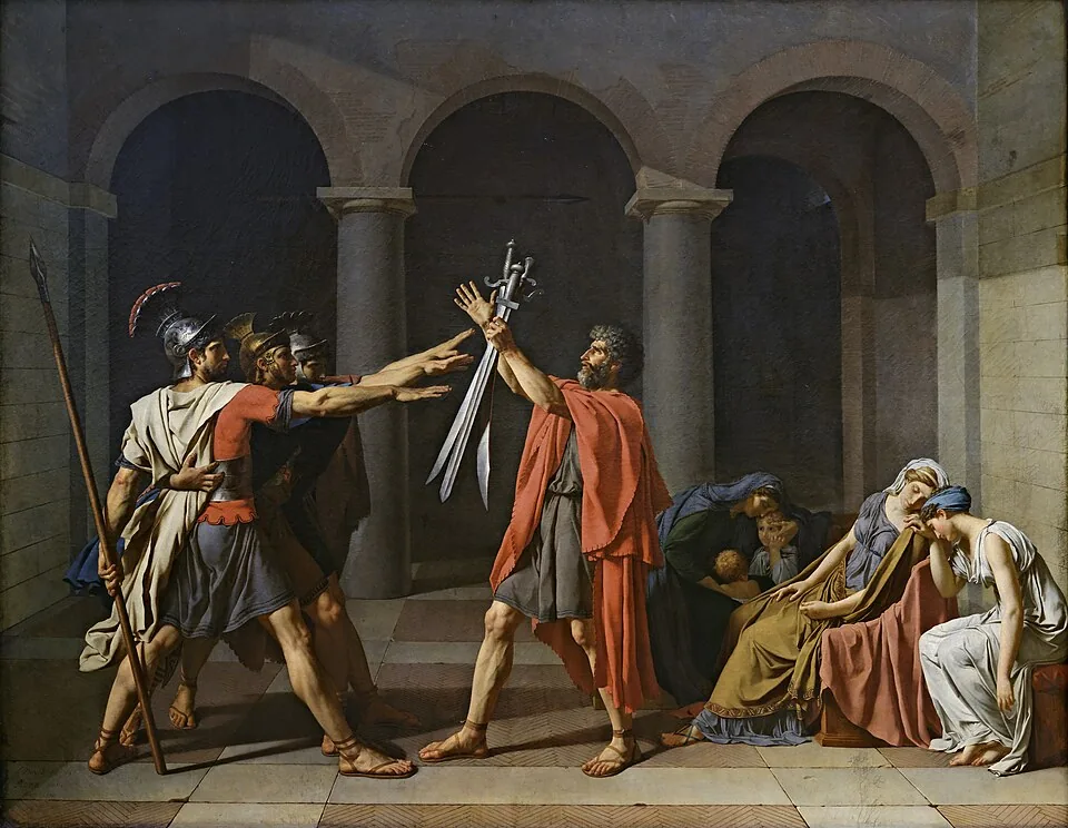 The Oath of the Horatii, Jacques-Louis David, 1784