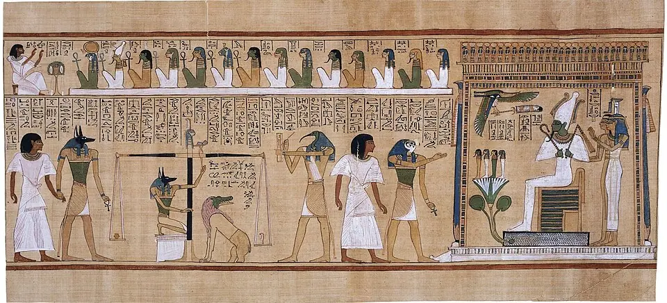 Book of the Dead of Hunefer: the Weighing of the Heart, Egyptian, about 1275 BC