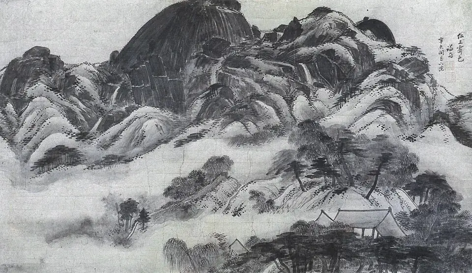 Clearing after Rain on Mount Inwang, Jeong Seon, 1751