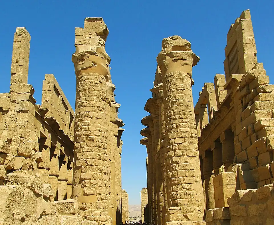 Great Hypostyle Hall, Karnak, Egyptian, for Seti I and Ramesses II, about 1290 to 1224 BC