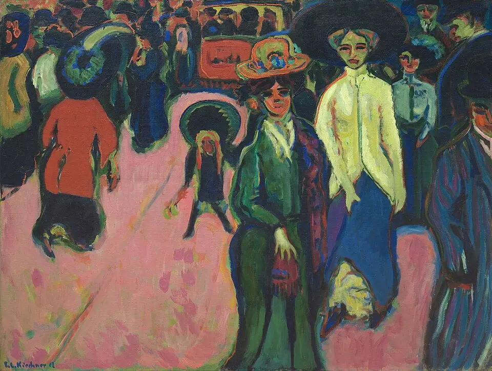 Street, Dresden, Ernst Ludwig Kirchner, 1908