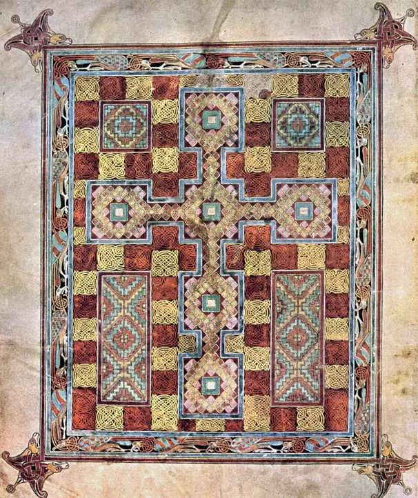 Lindisfarne Gospels: Carpet Page, Attributed to Eadfrith, bishop of Lindisfarne, about 715 to 720