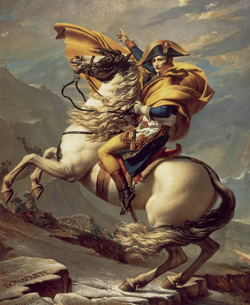 Napoleon Crossing the Alps, Jacques-Louis David, 1801