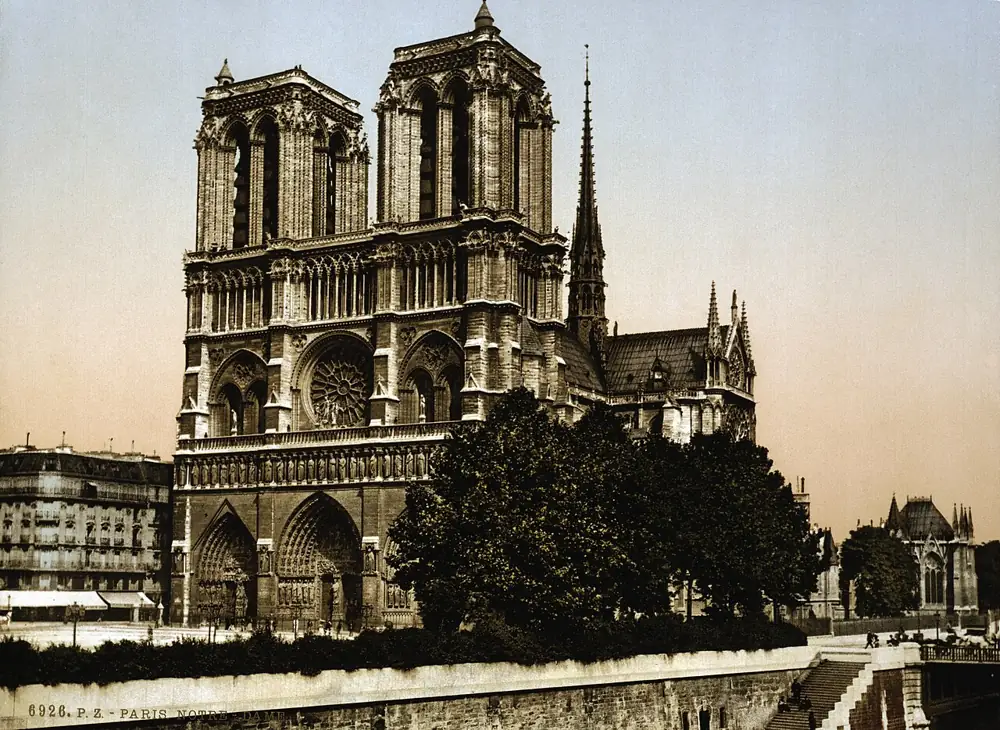 Notre-Dame de Paris, West Front, Gothic, begun 1163; front about 1200 to 1250