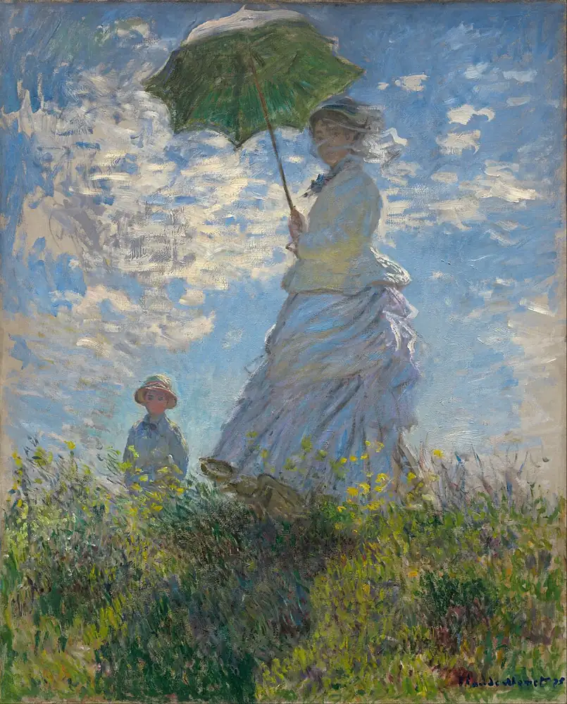 Woman with a Parasol: Madame Monet and Her Son, Claude Monet, 1875