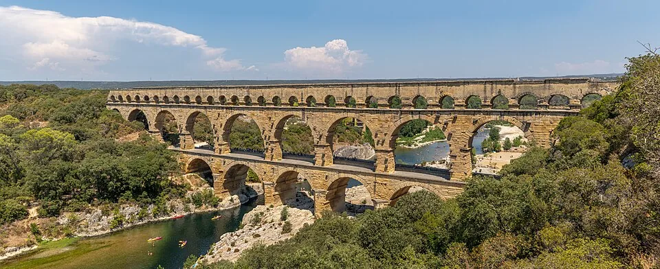 Pont du Gard, Roman, about AD 40 to 60