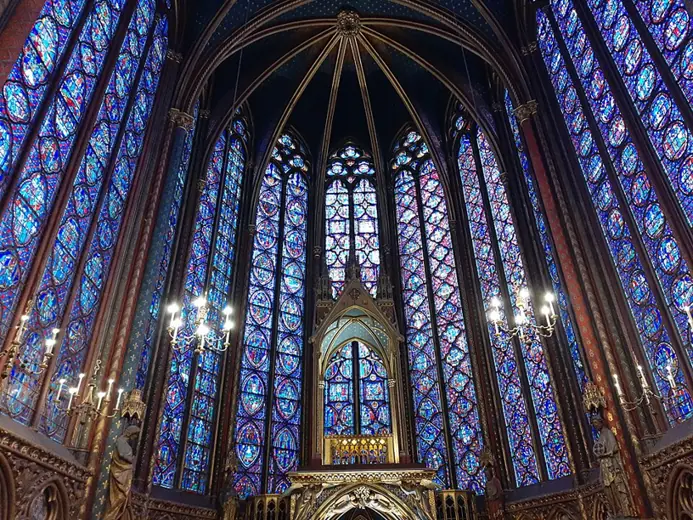 Sainte-Chapelle, Upper Chapel, Gothic (Rayonnant), 1242 to 1248
