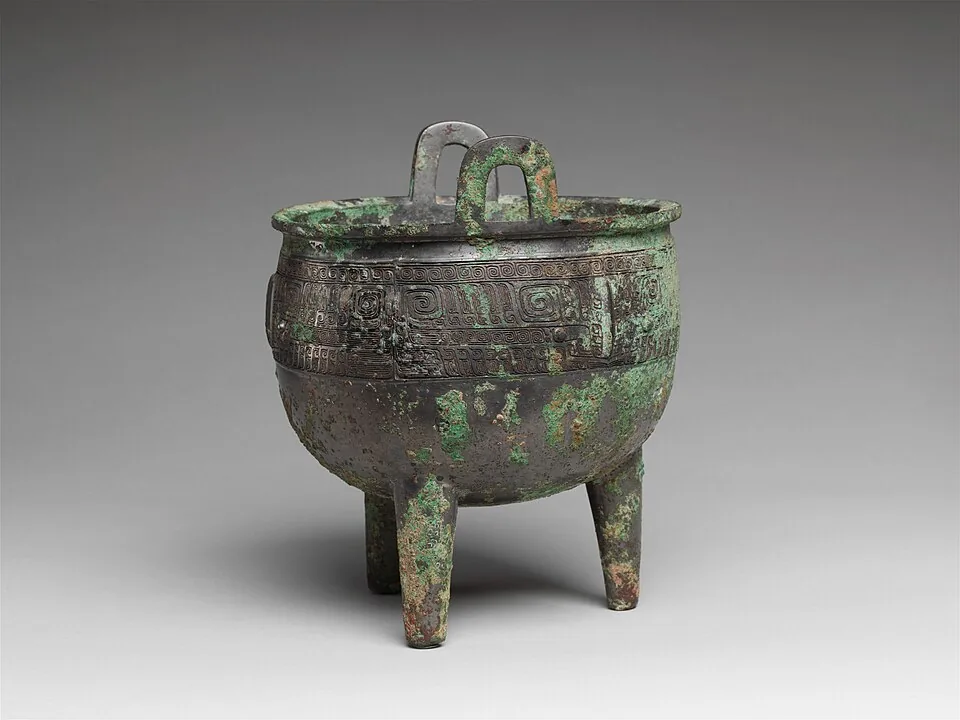 Ritual Food Vessel (Ding), Shang dynasty, about 1300 to 1046 BC