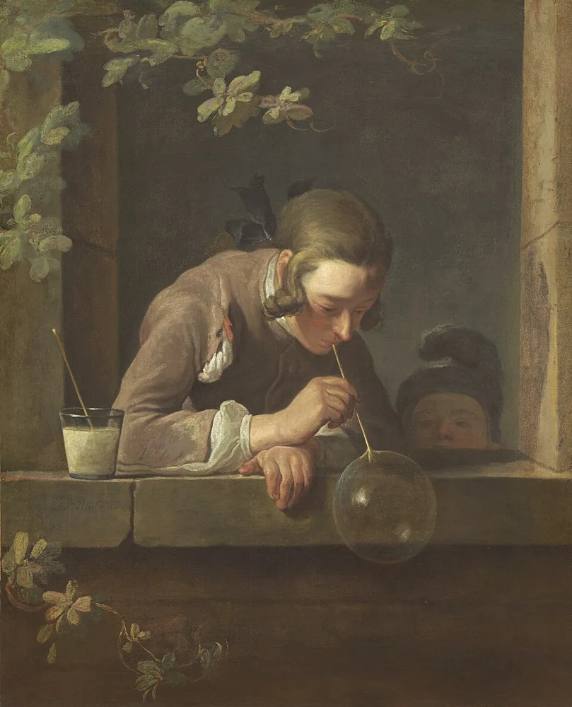 Soap Bubbles, Jean-Siméon Chardin, about 1733 to 1734