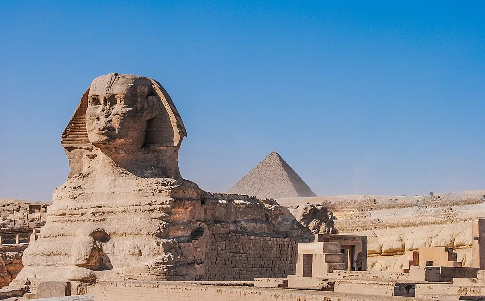 The Great Sphinx, Egyptian, probably for King Khafre, about 2500 BC