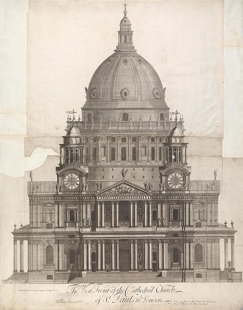 St. Paul's Cathedral, Christopher Wren, 1675 to 1710