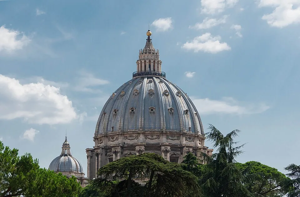 Dome of St. Peter's Basilica, Michelangelo (design), completed by Giacomo della Porta, designed from 1547; completed 1590