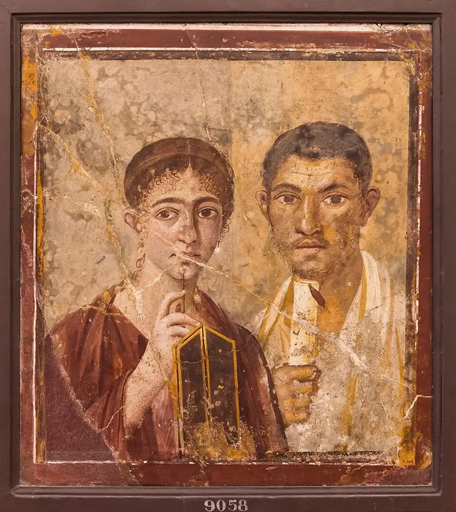 Portrait of a Couple (Terentius Neo and His Wife), Roman, 1st century AD (before 79)