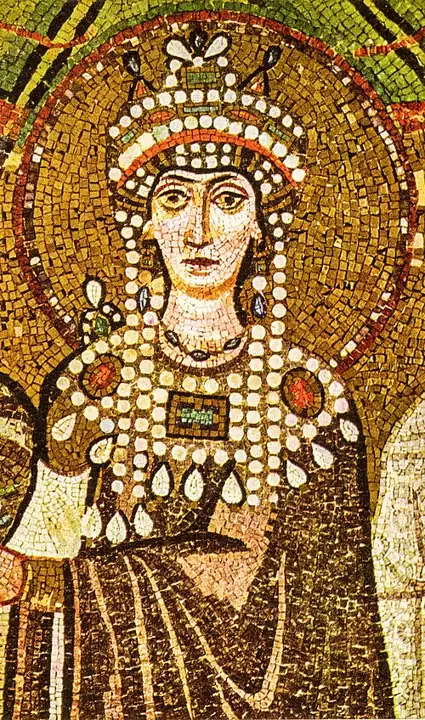 Empress Theodora and Her Attendants, Byzantine, about AD 547