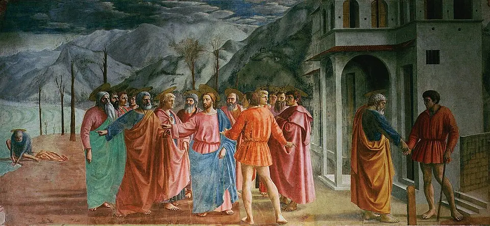 The Tribute Money, Masaccio, about 1425 to 1427